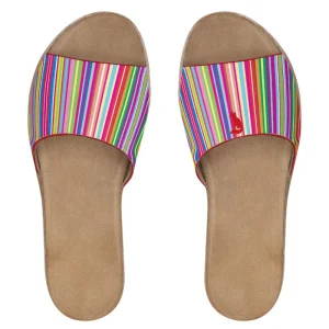 Mules cuir femme - Stripy