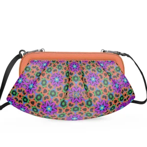 Sac cadre souple plissé cuir - Flowers + Orange