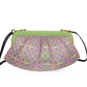 Sac cadre souple plissé cuir - Lyly + Mauve