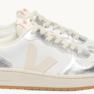 V-10 LEATHER WHITE/SILVER