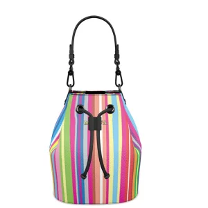 Sac Bucket cuir - Stripy