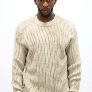 Pull Col Rond Beige