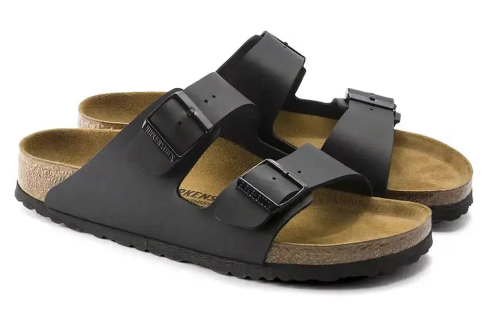 Birkenstock Arizona Birko-Flor - Noir - NARROW FIT – Image 2
