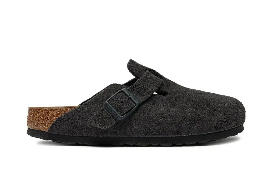 Birkenstock Boston Velvet Grey NARROW FIT