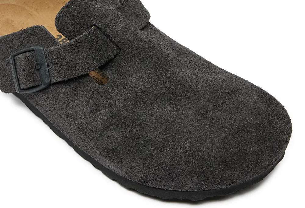 Birkenstock Boston Velvet Grey NARROW FIT – Image 4