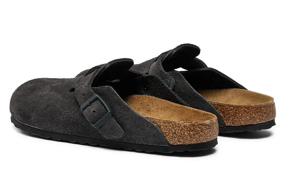 Birkenstock Boston Velvet Grey NARROW FIT – Image 5