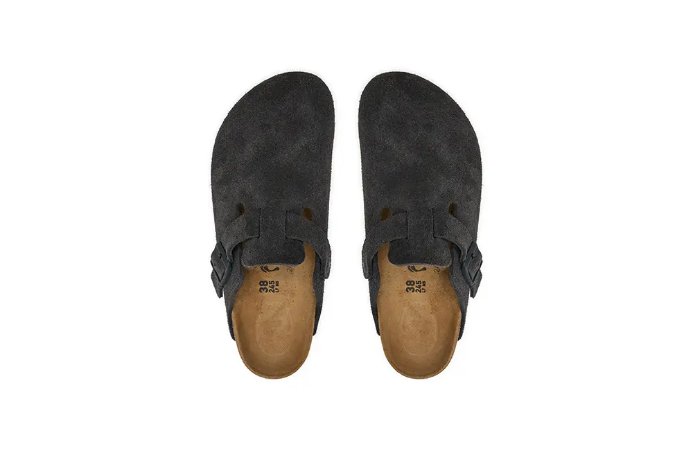 Birkenstock Boston Velvet Grey NARROW FIT – Image 6