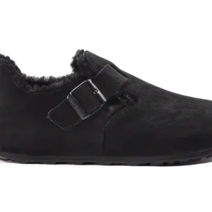 Birkenstock London en Fourrure d'agneau Suede Black