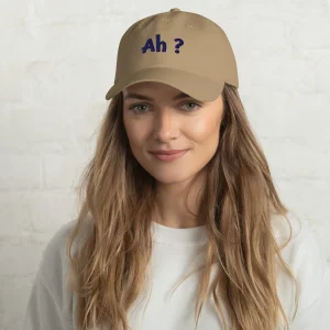 Casquette brodée claire - Ah ?