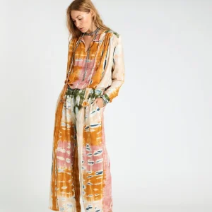 Pantalon V de Vinster tie and dye rose