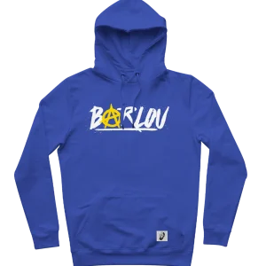 SWEAT-SHIRT CAPUCHE | "BARLOU" - Bleu Royal/Blanc/Jaune