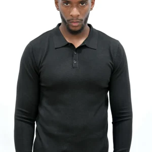 Pull Col Polo Noir