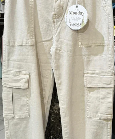 Pantalon Cargo Femme Beige – Image 2