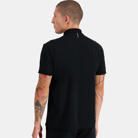Polo Homme en Jersey piqué - Noir – Image 2