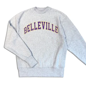 Power Goods Sweat Gris Violet et Or 'Belleville'