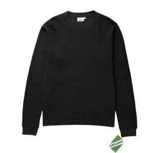 Power Goods Thermal Waffle Long Sleeve Tee - Noir