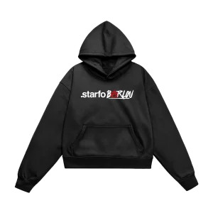 SWEAT-SHIRT CAPUCHE | "STARFO" - NOIR