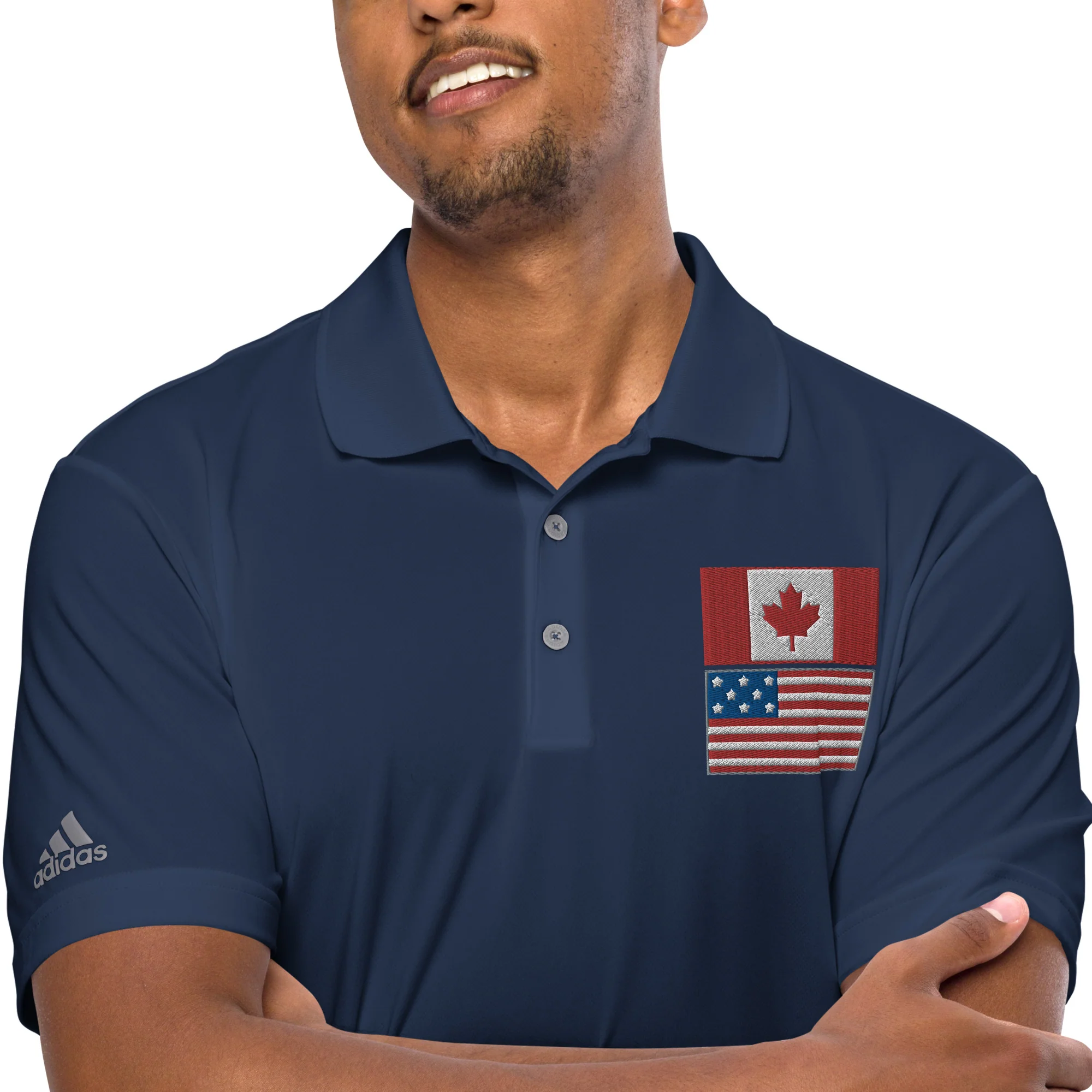 Polo brodé Adidas Performance - CAN-USA