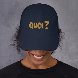 Casquette brodée sombre - Quoi ?